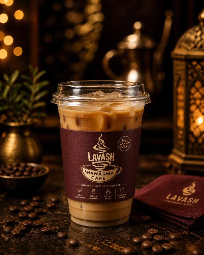 lavash premium iced latte cup